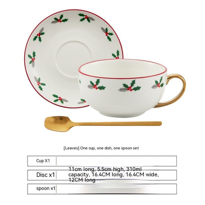 Ins Christmas Ceramic Cup Dish